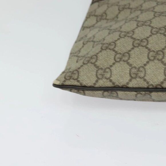 GUCCI GG Supreme Shoulder Bag PVC Beige Gold 141626 Auth BA2287 - Picture 5 of 16